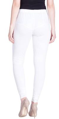  Lyra Off White Free Size Churidar Leggings 4