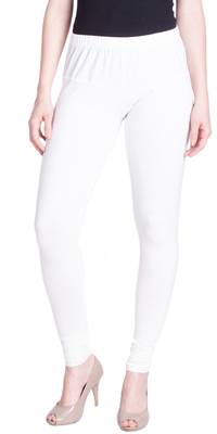  Lyra White Free Size Churidar Leggings 1