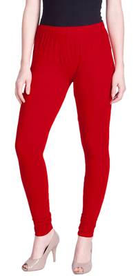  Lyra Red Free Size Churidar Leggings 1