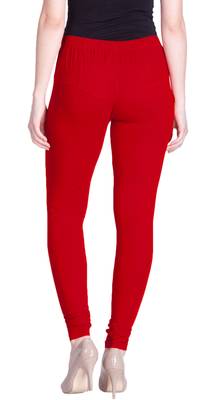  Lyra Red Free Size Churidar Leggings 4