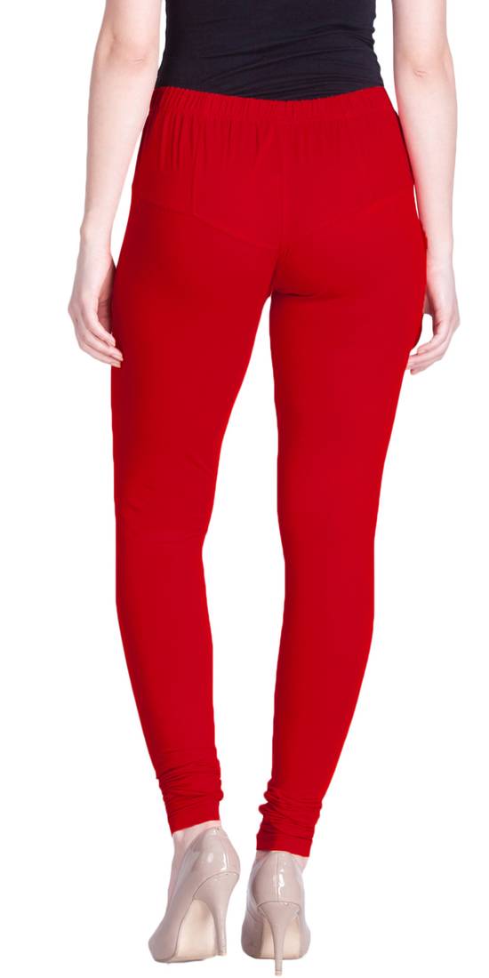  Lyra Red Free Size Churidar Leggings