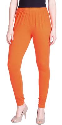  Lyra Orange Free Size Churidar Leggings 1