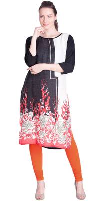  Lyra Orange Free Size Churidar Leggings 2