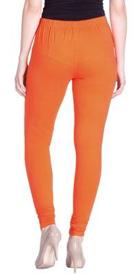  Lyra Orange Free Size Churidar Leggings 4