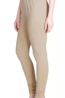  Lyra Beige Free Size Churidar Leggings