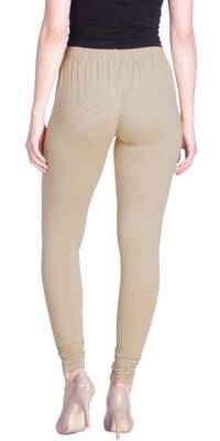  Lyra Beige Free Size Churidar Leggings 4