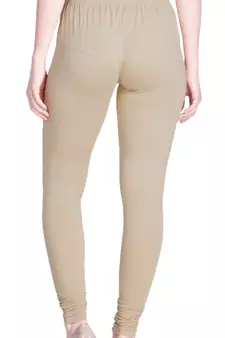  Lyra Beige Free Size Churidar Leggings