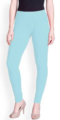  Lyra Sky blue Free Size Churidar Leggings 1