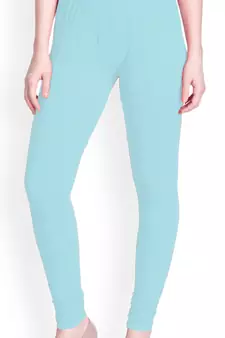  Lyra Sky blue Free Size Churidar Leggings