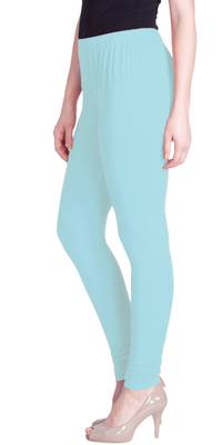  Lyra Sky blue Free Size Churidar Leggings 3