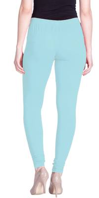  Lyra Sky blue Free Size Churidar Leggings 4