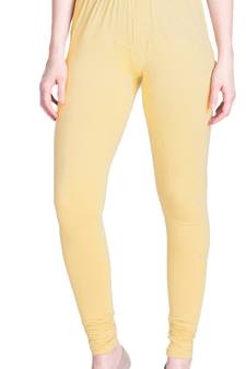  Lyra Light lemon Free Size Churidar Leggings