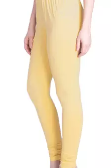  Lyra Light lemon Free Size Churidar Leggings