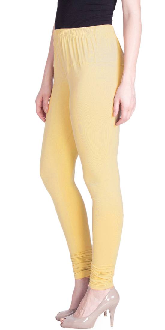  Lyra Light lemon Free Size Churidar Leggings