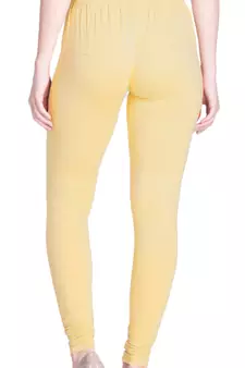  Lyra Light lemon Free Size Churidar Leggings