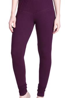  Lyra M Purple Free Size Churidar Leggings