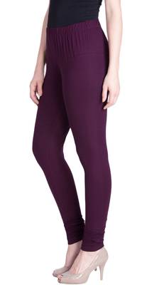  Lyra M Purple Free Size Churidar Leggings 3