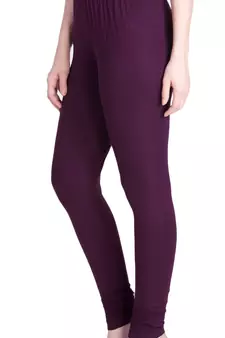  Lyra M Purple Free Size Churidar Leggings