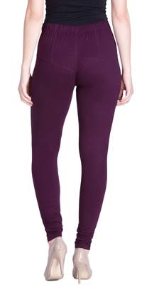  Lyra M Purple Free Size Churidar Leggings 4