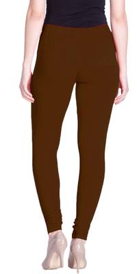  Lyra M brown Free Size Churidar Leggings 4