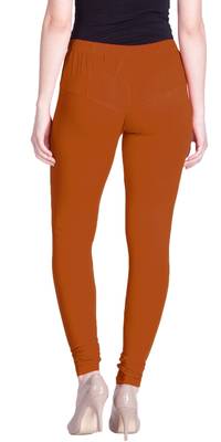  Lyra Dark Rust Free Size Churidar Leggings 4