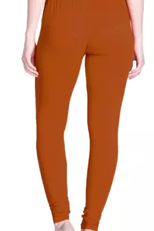  Lyra Dark Rust Free Size Churidar Leggings