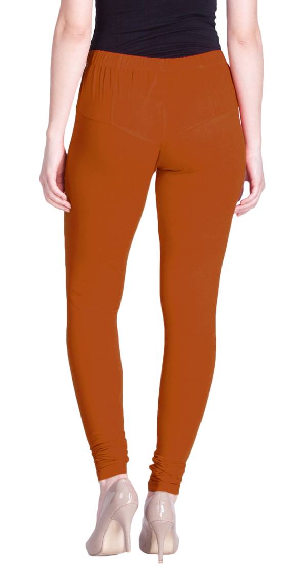  Lyra Dark Rust Free Size Churidar Leggings