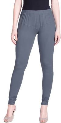  Lyra Steel Grey Free Size Churidar Leggings 1