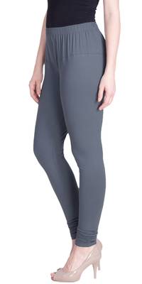  Lyra Steel Grey Free Size Churidar Leggings 3