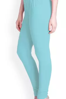  Lyra powder green Free Size Churidar Leggings