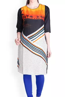  Lyra Ink Blue Free Size Churidar Leggings