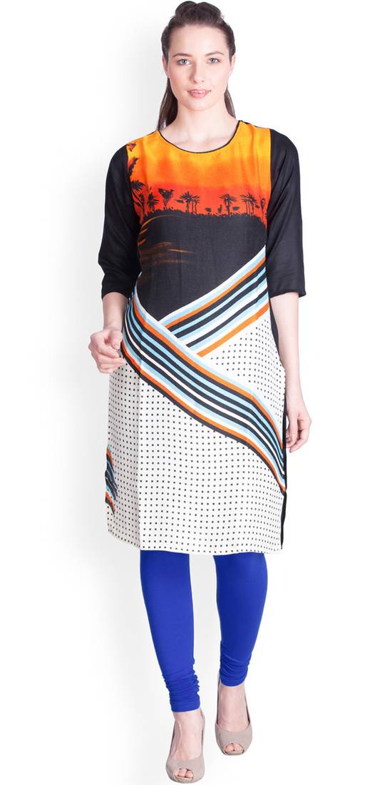  Lyra Ink Blue Free Size Churidar Leggings