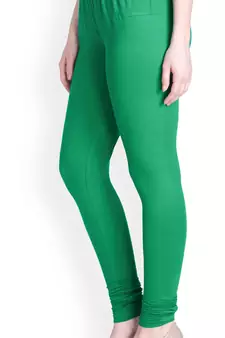  Lyra Pak green Free Size Churidar Leggings