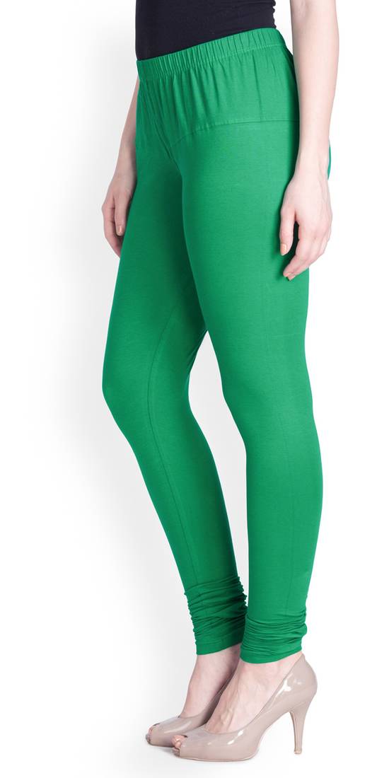  Lyra Pak green Free Size Churidar Leggings
