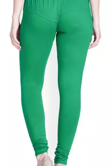  Lyra Pak green Free Size Churidar Leggings