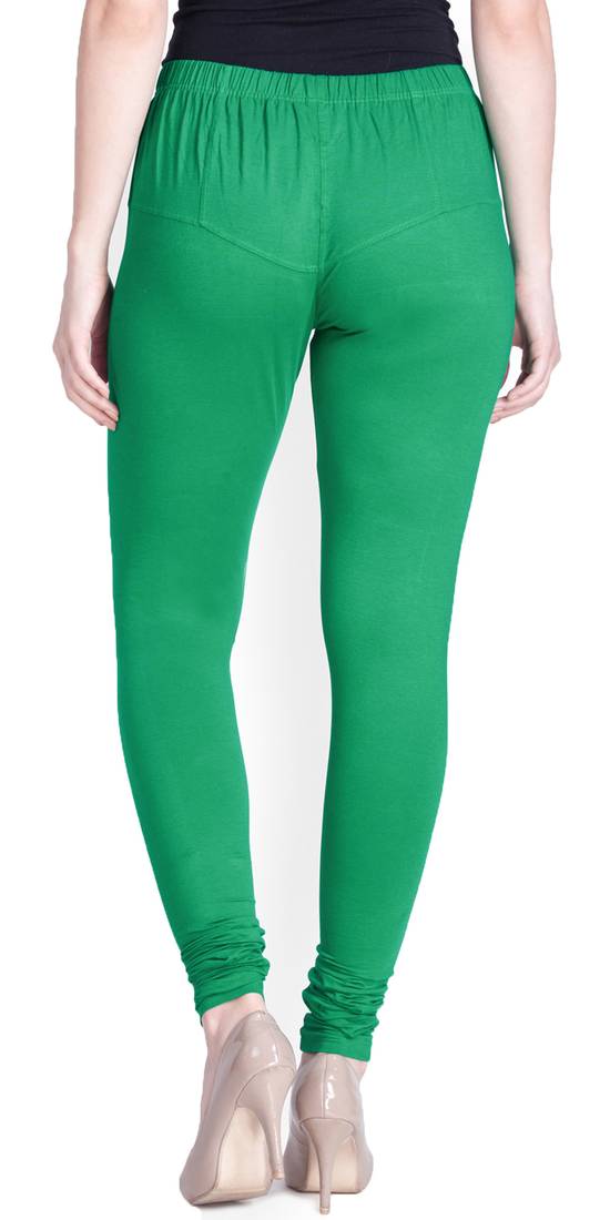  Lyra Pak green Free Size Churidar Leggings