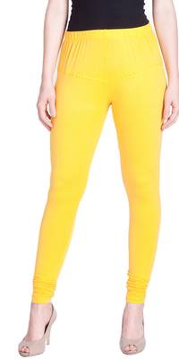  Lyra Yellow Free Size Churidar Leggings 1