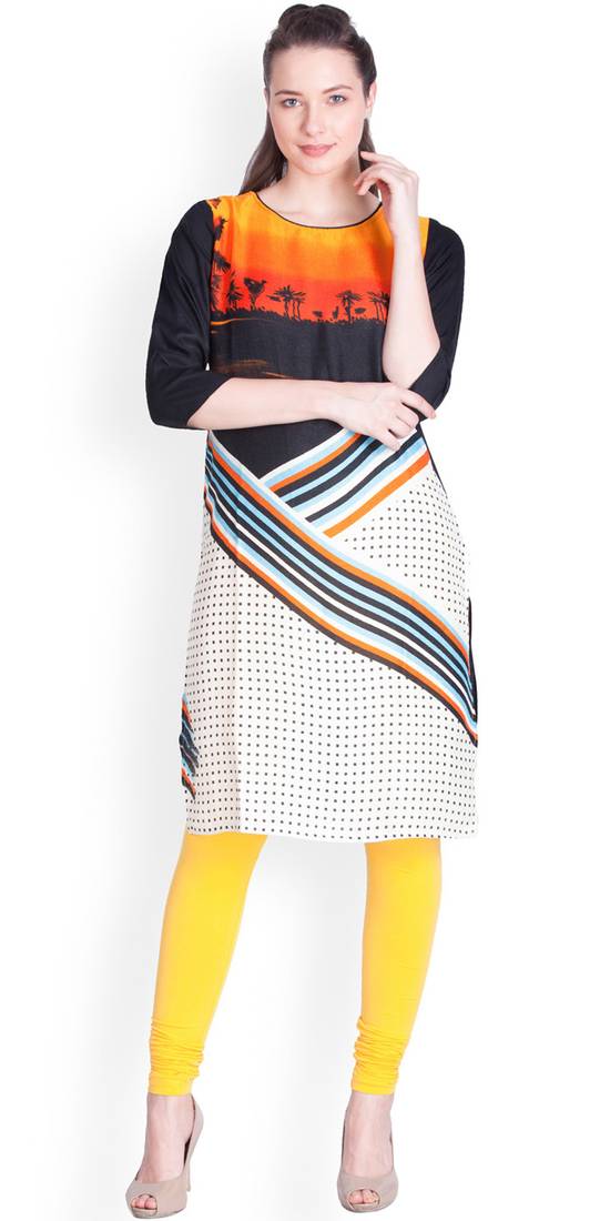  Lyra Yellow Free Size Churidar Leggings