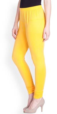  Lyra Yellow Free Size Churidar Leggings 3