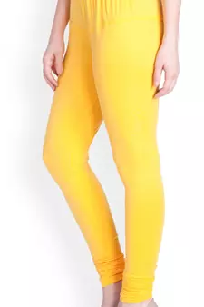 Lyra Yellow Free Size Churidar Leggings