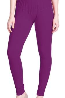  Lyra Pure Purple Free Size Churidar Leggings