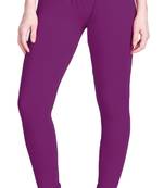  Lyra Pure Purple Free Size Churidar Leggings