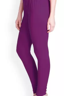  Lyra Pure Purple Free Size Churidar Leggings