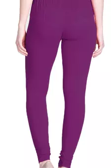  Lyra Pure Purple Free Size Churidar Leggings