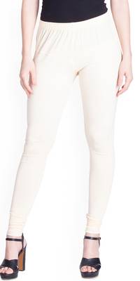  Lyra Cream Free Size Churidar Leggings 1