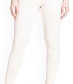  Lyra Cream Free Size Churidar Leggings