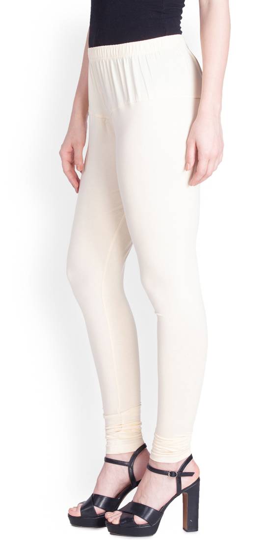  Lyra Cream Free Size Churidar Leggings