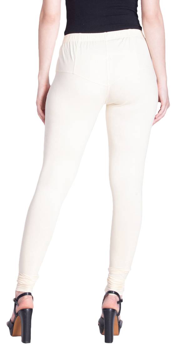  Lyra Cream Free Size Churidar Leggings