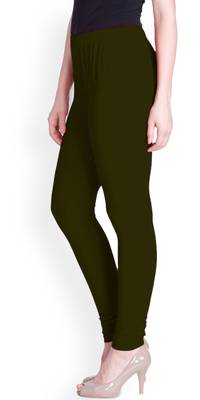  Lyra Olive Free Size Churidar Leggings 3