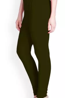  Lyra Olive Free Size Churidar Leggings
